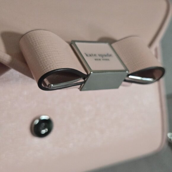 NWT Kate Spade Morgan Bow Patent Leather Envelope Crossbody Pink - Picture 9 of 17